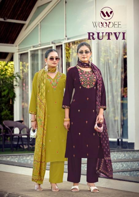 Woodee rutvi 3pcs kurtis wholesale